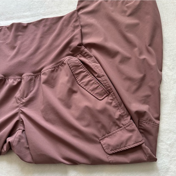 2/$30 Maternity Rollover-Waist StretchTech Cargo Pants, Large - Picture 4 of 10